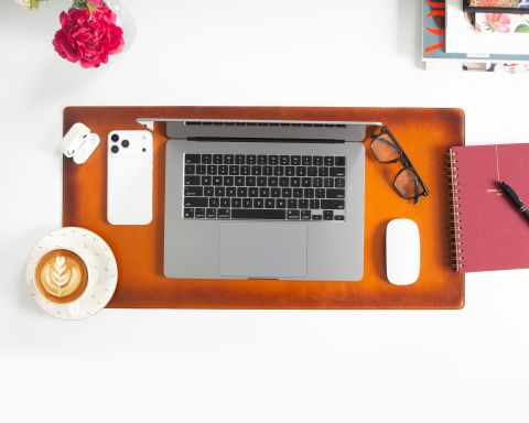 Single Layer Leather Desk Mat Small Size