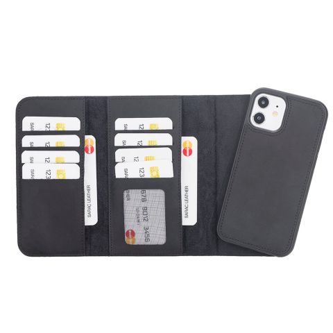Santa iPhone 12 Mini Leather Detachable Wallet Case