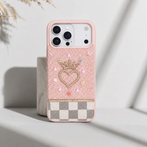 Vissel Heart Crystal Luxury Case for iPhone 18 Pro / 17 Pro