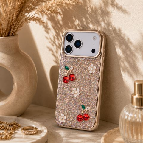 Freya Crystal Cherry Case for iPhone 18 Pro / 17 Pro