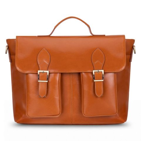 Olympus Leather Business Briefcase / Laptop Case