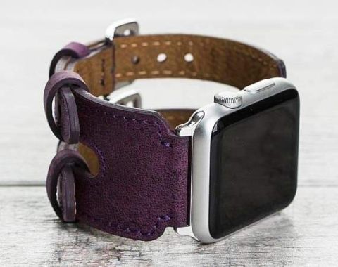 Double Cuff Hakiki Deri Apple Watch Kordonu