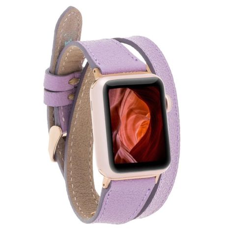 Quantum Slim Double Tour Apple Watch Leather Band