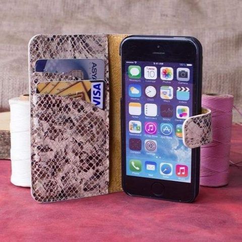 iPhone 5 / 5S Hakiki Deri Cüzdan Kılıf