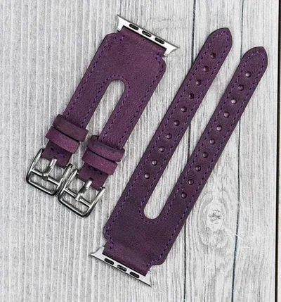 Double Cuff Leather Apple Watch Band, Genuine leather (Image 5)