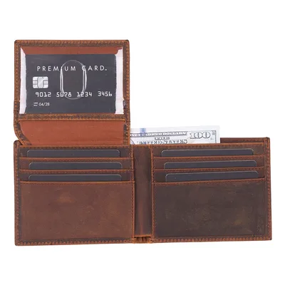 Zeus Leather Men's Wallet, Terracotta, Genuine leather (Image 9)