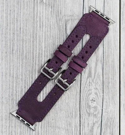 Double Cuff Leather Apple Watch Band, Genuine leather (Image 4)