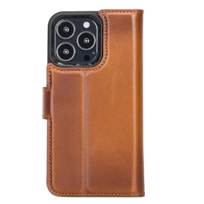 Magic iPhone 13 Pro Max Detachable Leather Wallet Case, Genuine leather (Image 4)