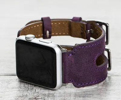 Double Cuff Leather Apple Watch Band, Genuine leather (Image 3)