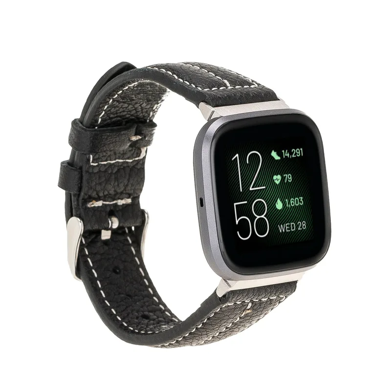 Noble Leather Apple Watch Band, 44 / 45 / 46 / 49mm, Dark Coal, Genuine leather