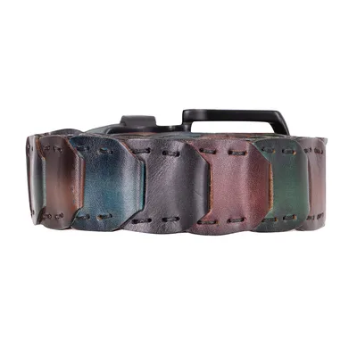 Vista Braided Leather Men's Belt, Small, Rainbow, Genuine leather (Image 6)
